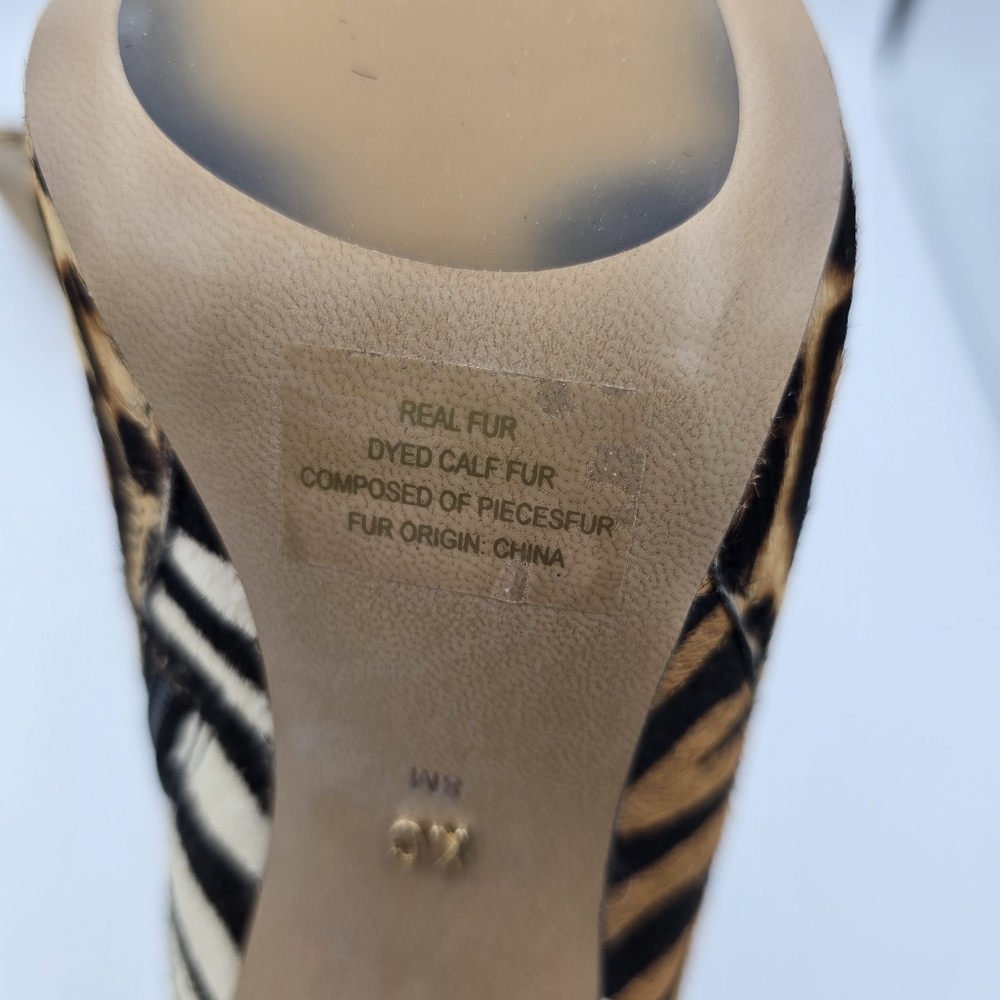 NWOT Kenneth Cole NY Riley 110 Western Ponty-Toe Heeled Animal Print Booties, 8M - Picture 16 of 16